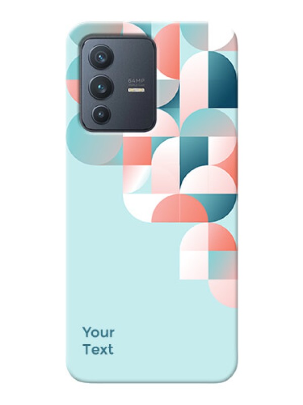 Custom Vivo V23 5G Back Covers: Stylish Semi-circle Pattern Design
