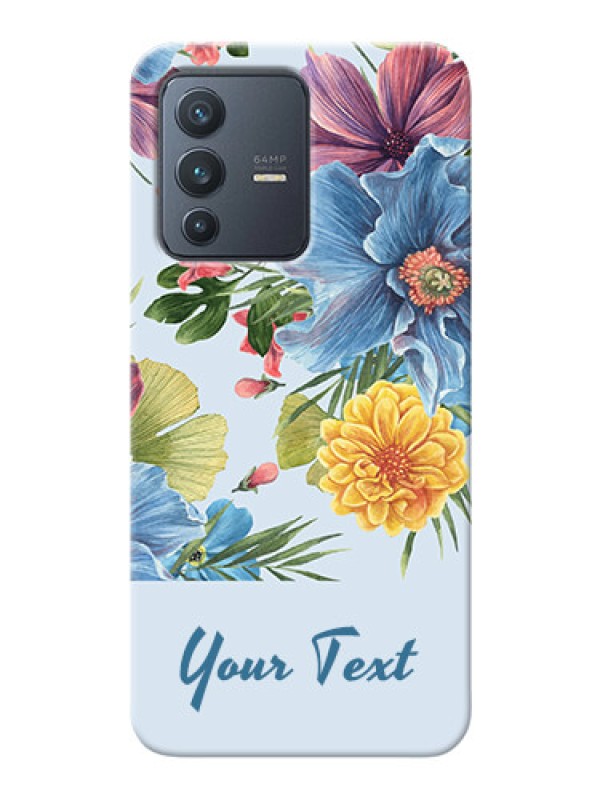 Custom Vivo V23 5G Custom Phone Cases: Stunning Watercolored Flowers Painting Design