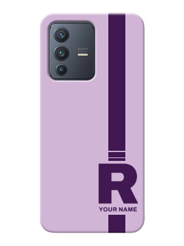 Custom Vivo V23 5G Custom Phone Covers: Simple dual tone stripe with name Design