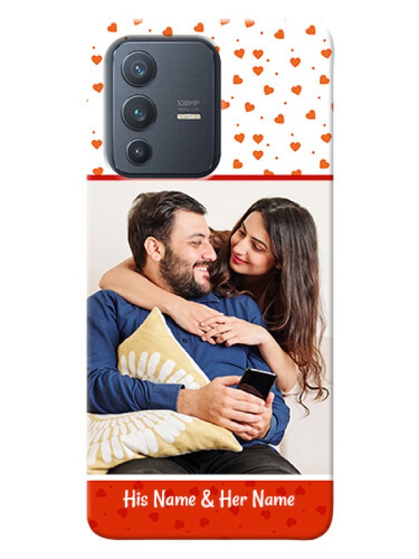 Custom Vivo V23 Pro 5G Phone Back Covers: Orange Love Symbol Design