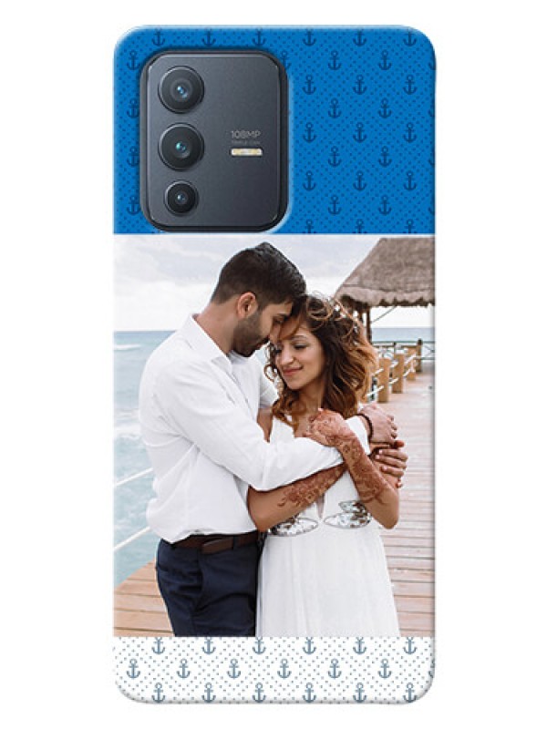 Custom Vivo V23 Pro 5G Mobile Phone Covers: Blue Anchors Design