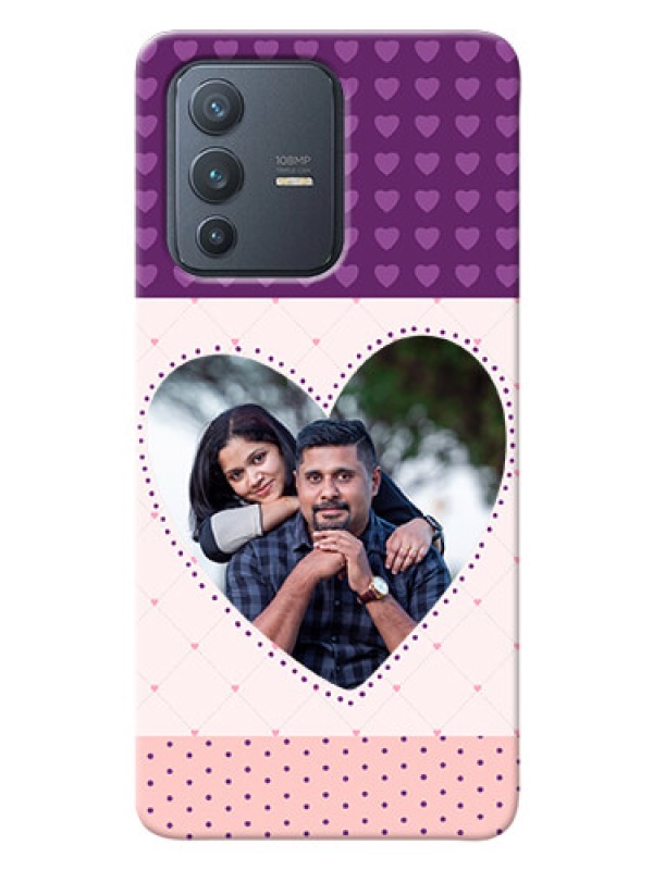 Custom Vivo V23 Pro 5G Mobile Back Covers: Violet Love Dots Design