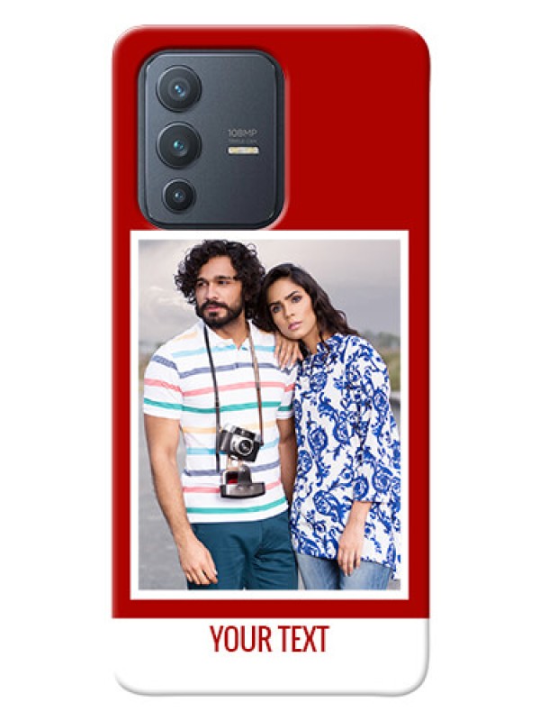 Custom Vivo V23 Pro 5G mobile phone covers: Simple Red Color Design
