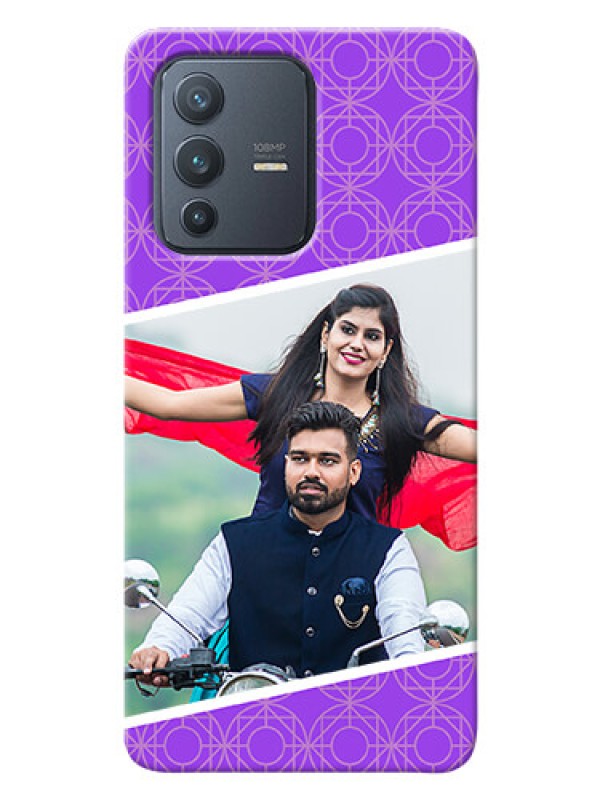 Custom Vivo V23 Pro 5G mobile back covers online: violet Pattern Design
