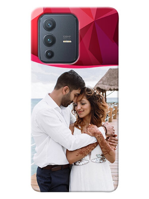 Custom Vivo V23 Pro 5G custom mobile back covers: Red Abstract Design
