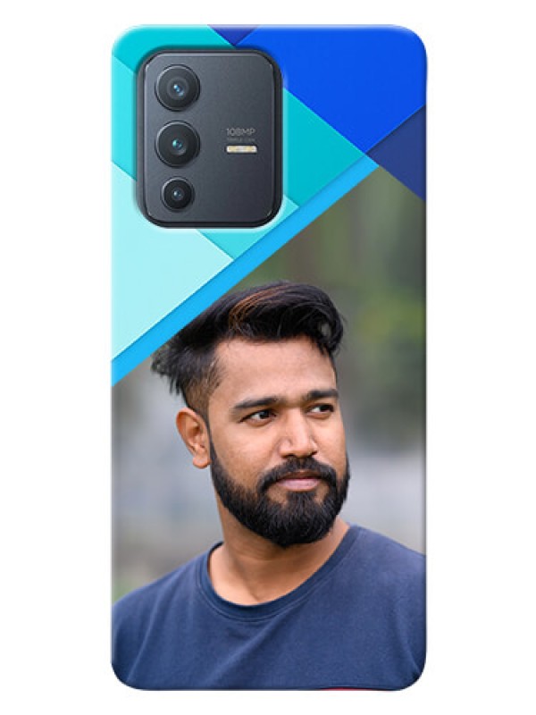 Custom Vivo V23 Pro 5G Phone Cases Online: Blue Abstract Cover Design