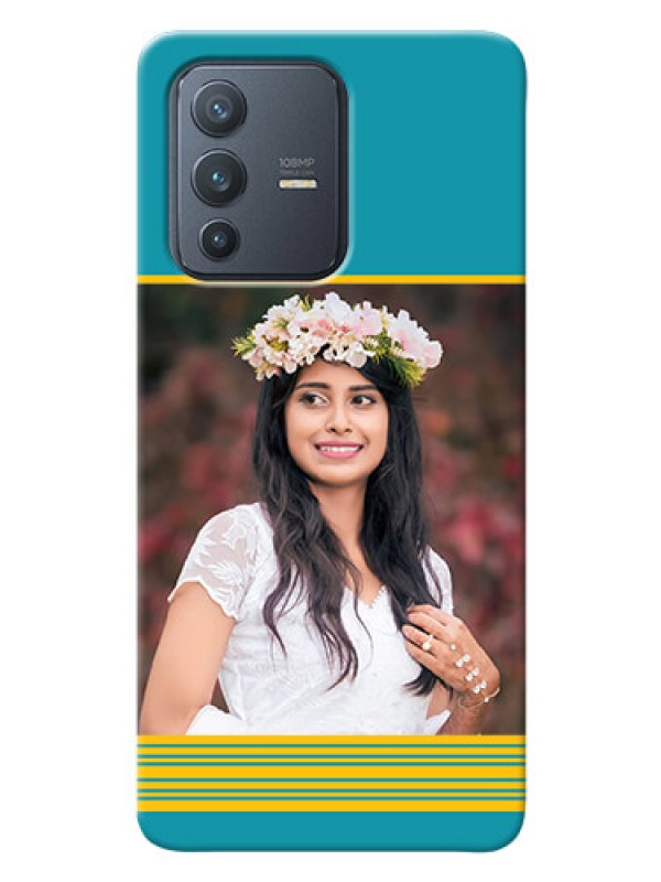 Custom Vivo V23 Pro 5G personalized phone covers: Yellow & Blue Design 