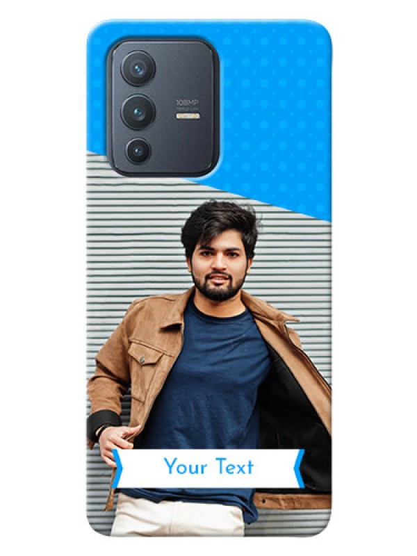 Custom Vivo V23 Pro 5G Personalized Mobile Covers: Simple Blue Color Dotted Design