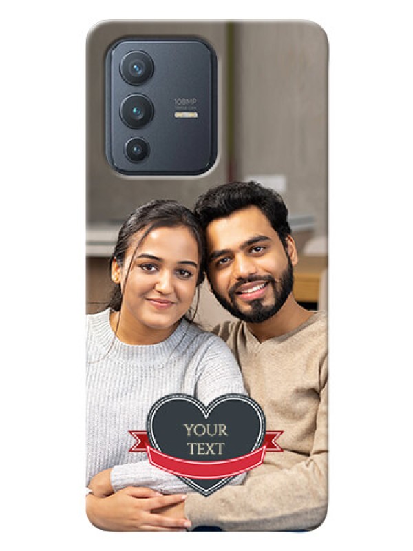 Custom Vivo V23 Pro 5G mobile back covers online: Just Married Couple Design