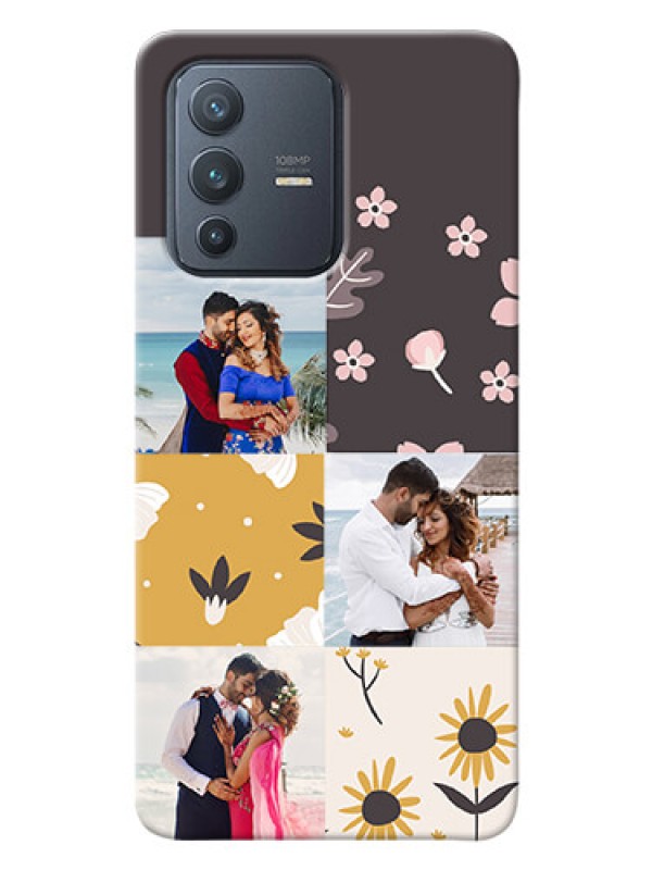Custom Vivo V23 Pro 5G phone cases online: 3 Images with Floral Design