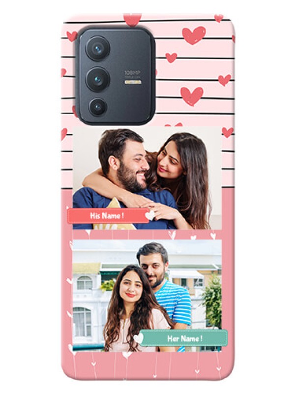 Custom Vivo V23 Pro 5G custom mobile covers: Photo with Heart Design