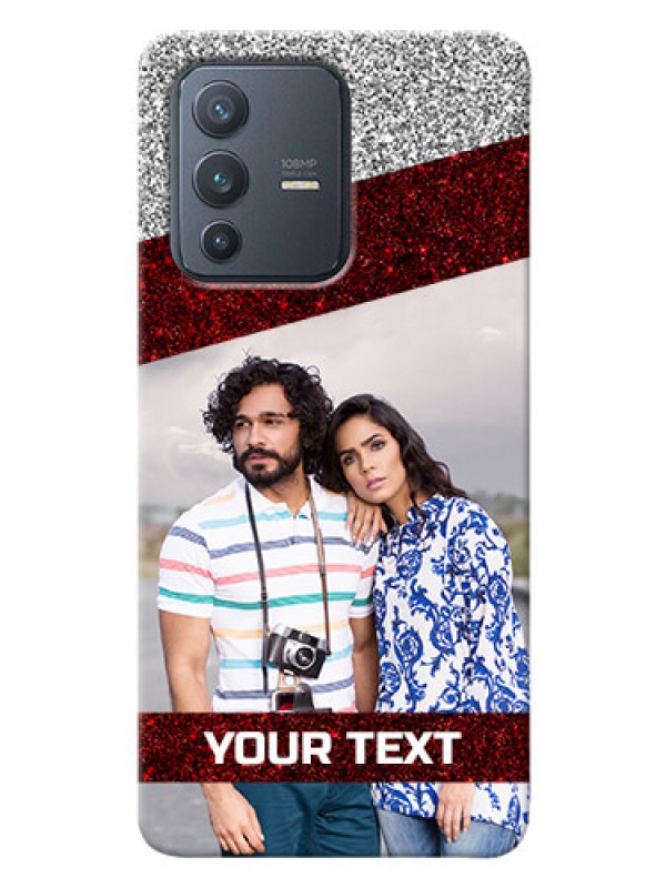 Custom Vivo V23 Pro 5G Mobile Cases: Image Holder with Glitter Strip Design