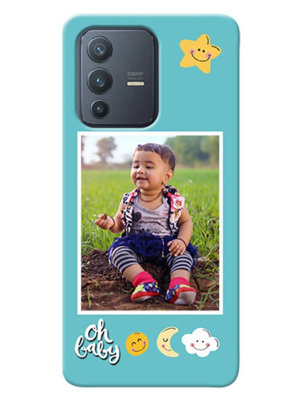 Custom Vivo V23 Pro 5G Personalised Phone Cases: Smiley Kids Stars Design