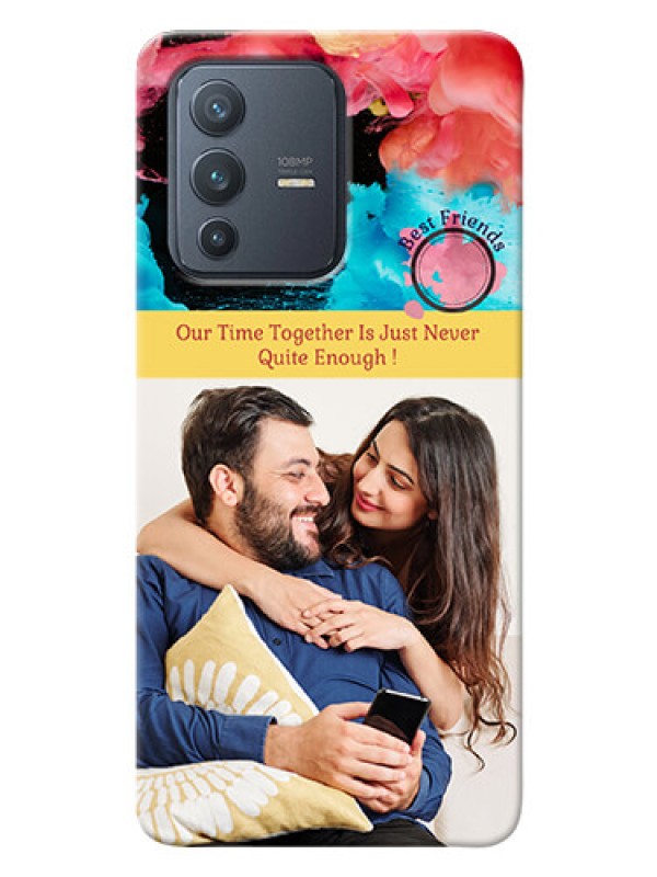 Custom Vivo V23 Pro 5G Mobile Cases: Quote with Acrylic Painting Design