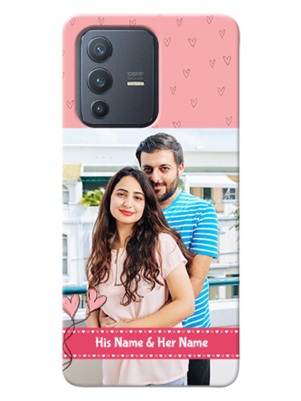 Custom Vivo V23 Pro 5G phone back covers: Love Design Peach Color