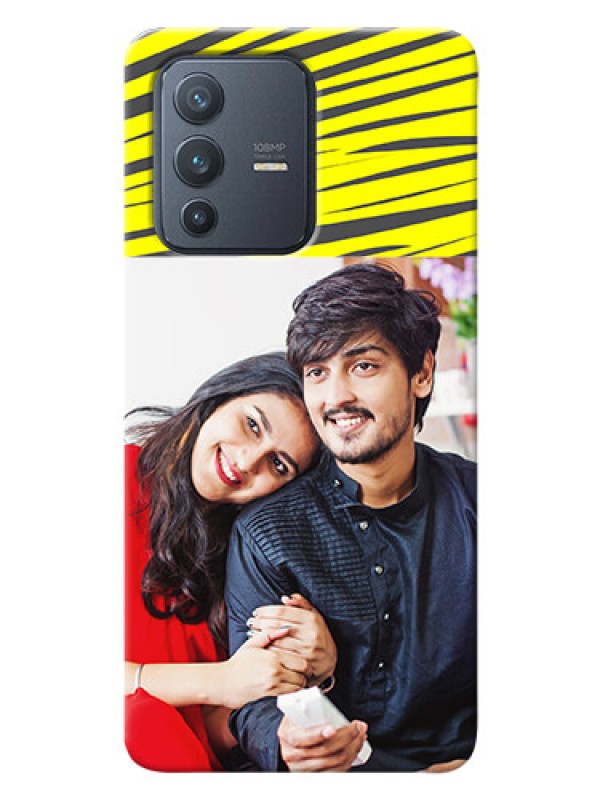Custom Vivo V23 Pro 5G Personalised mobile covers: Yellow Abstract Design