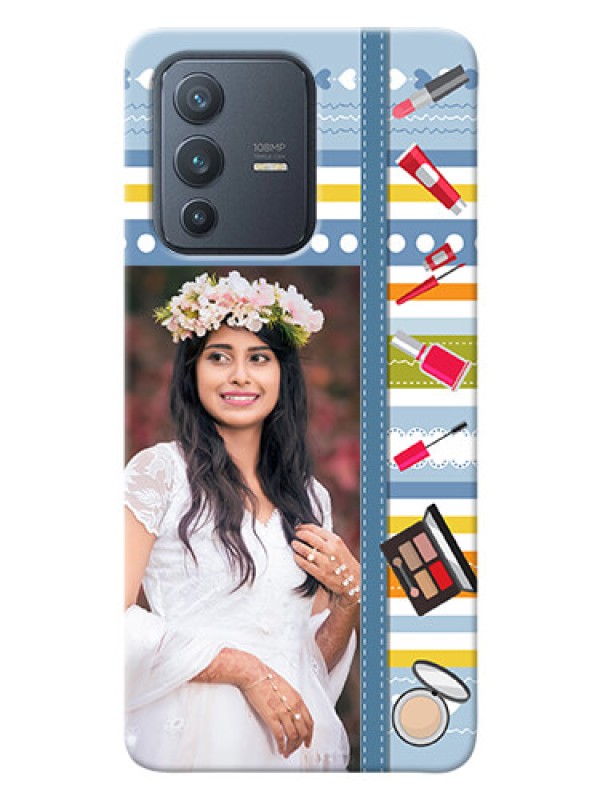 Custom Vivo V23 Pro 5G Personalized Mobile Cases: Makeup Icons Design