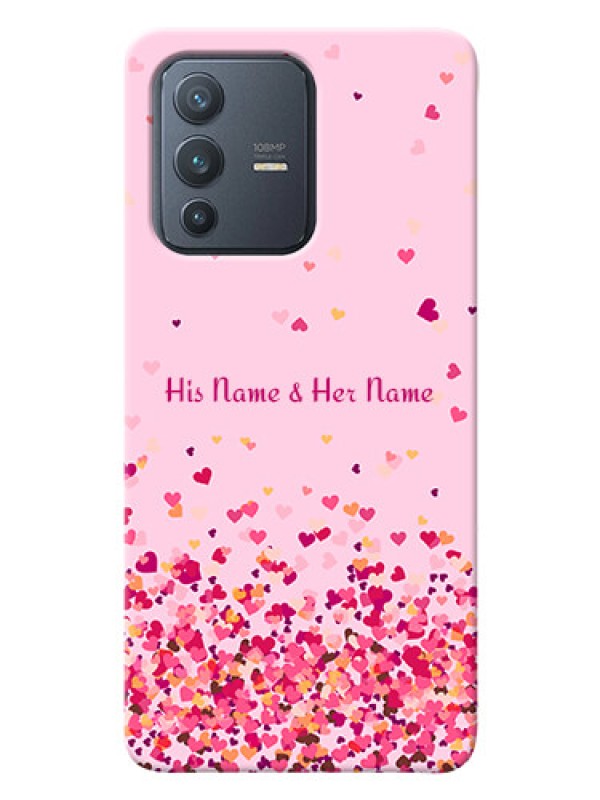 Custom Vivo V23 Pro 5G Phone Back Covers: Floating Hearts Design