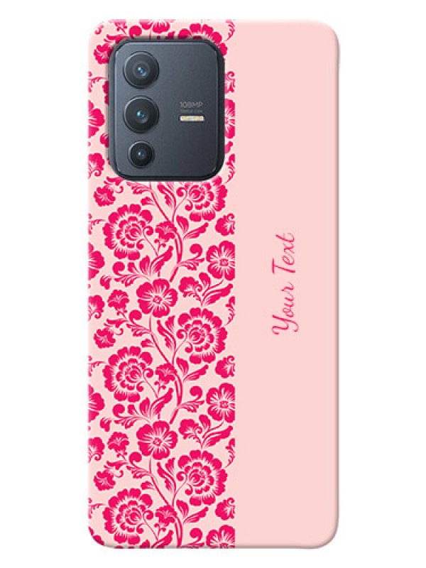 Custom Vivo V23 Pro 5G Phone Back Covers: Attractive Floral Pattern Design