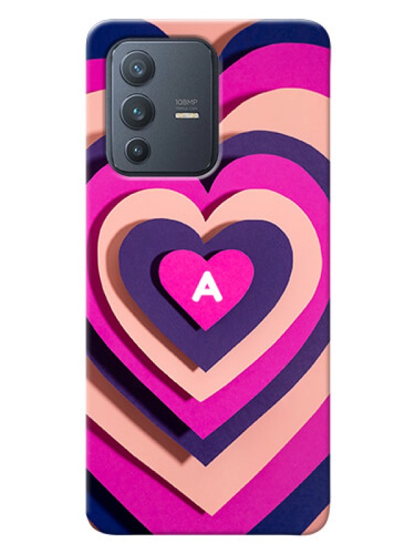 Custom Vivo V23 Pro 5G Custom Mobile Case with Cute Heart Pattern Design