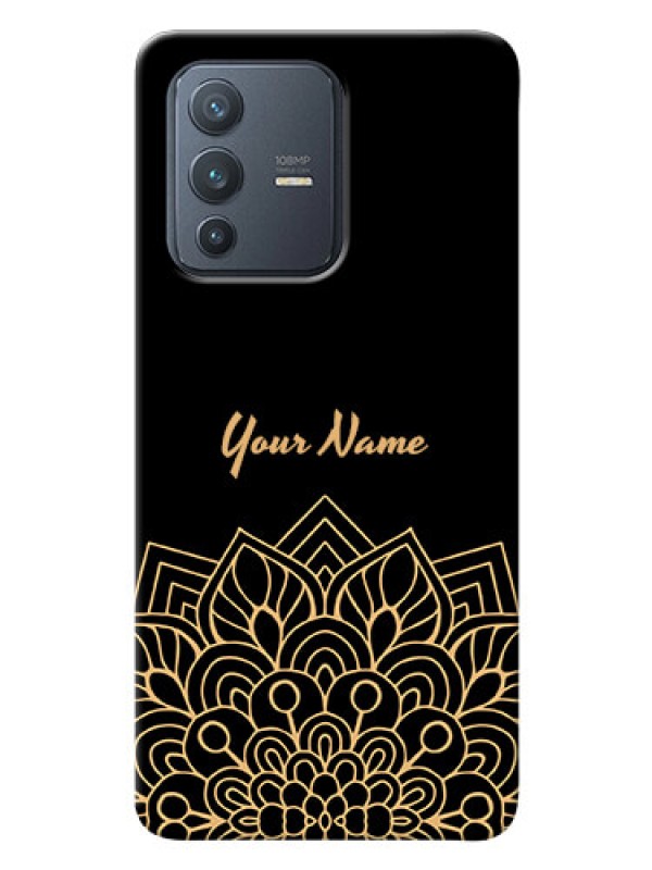 Custom Vivo V23 Pro 5G Back Covers: Golden mandala Design