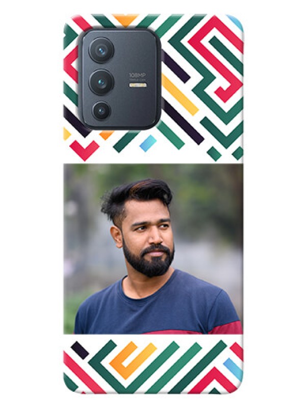 Custom Vivo V23 Pro 5G Custom Mobile Case with Colorful Maze Pattern Design