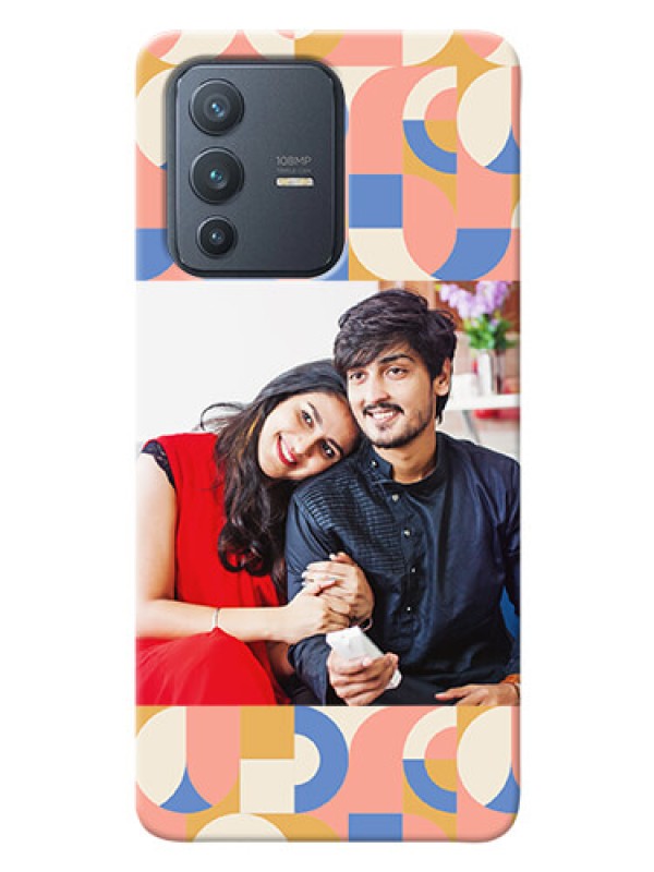 Custom Vivo V23 Pro 5G Custom Phone Covers: Semi-circle Maze Pattern Design