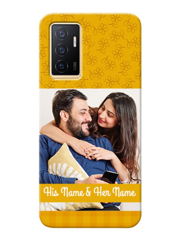 Custom Vivo V23e 5G mobile phone covers: Yellow Floral Design