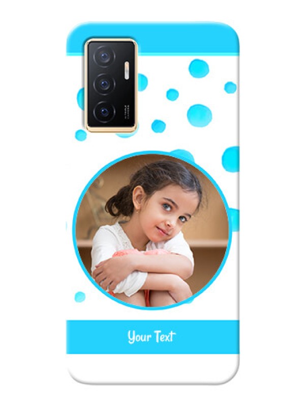 Custom Vivo V23e 5G Custom Phone Covers: Blue Bubbles Pattern Design
