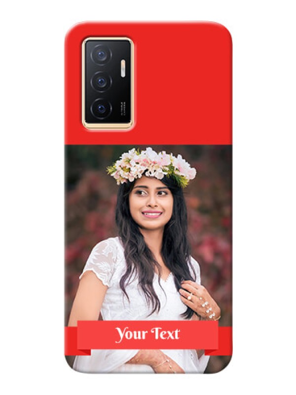Custom Vivo V23e 5G Personalised mobile covers: Simple Red Color Design