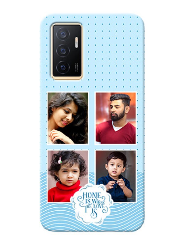 Custom Vivo V23E 5G Custom Phone Covers: Cute love quote with 4 pic upload Design