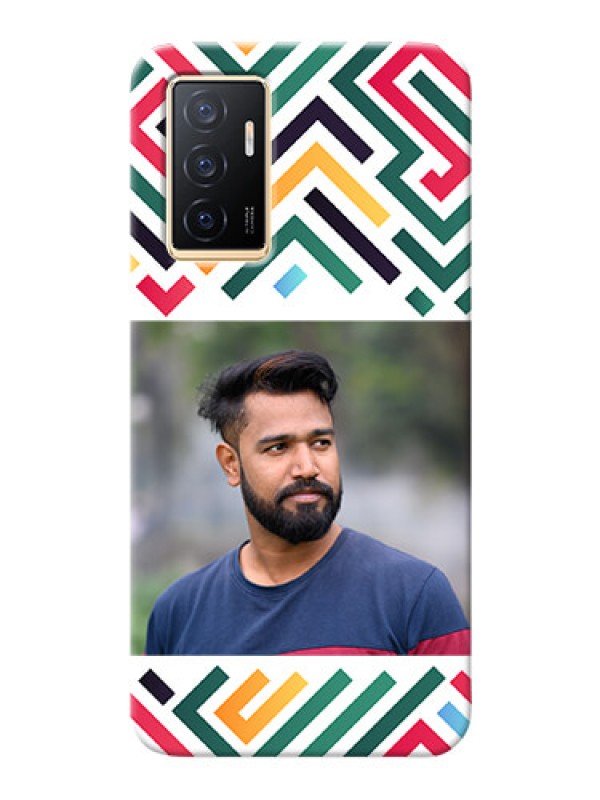 Custom Vivo V23E 5G Custom Mobile Case with Colorful Maze Pattern Design