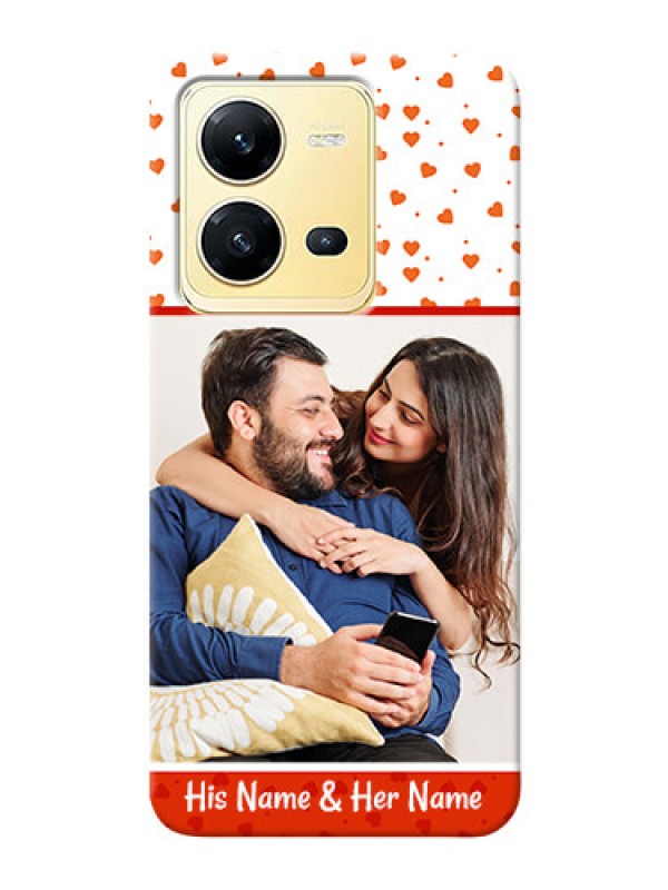 Custom Vivo V25 5G Phone Back Covers: Orange Love Symbol Design