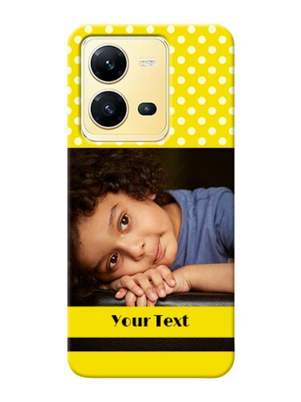 Custom Vivo V25 5G Custom Mobile Covers: Bright Yellow Case Design