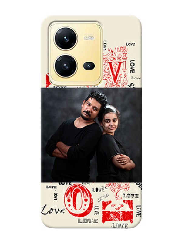 Custom Vivo V25 5G mobile cases online: Trendy Love Design Case