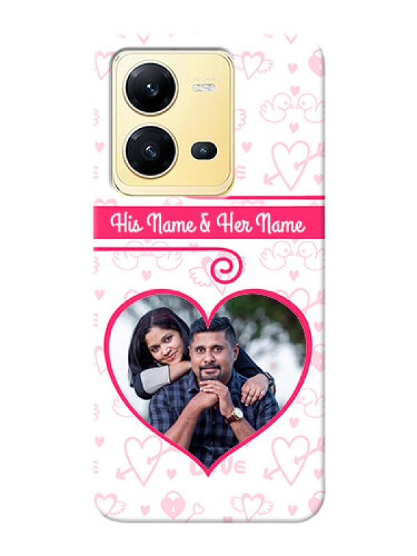 Custom Vivo V25 5G Personalized Phone Cases: Heart Shape Love Design