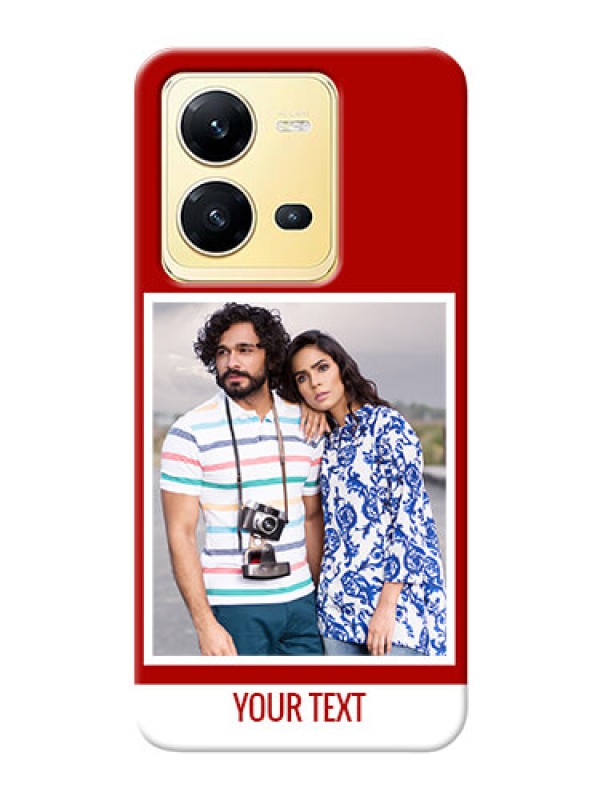 Custom Vivo V25 5G mobile phone covers: Simple Red Color Design