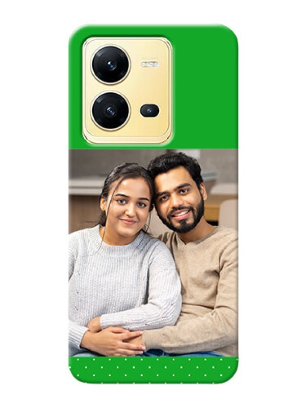 Custom Vivo V25 5G Personalised mobile covers: Green Pattern Design
