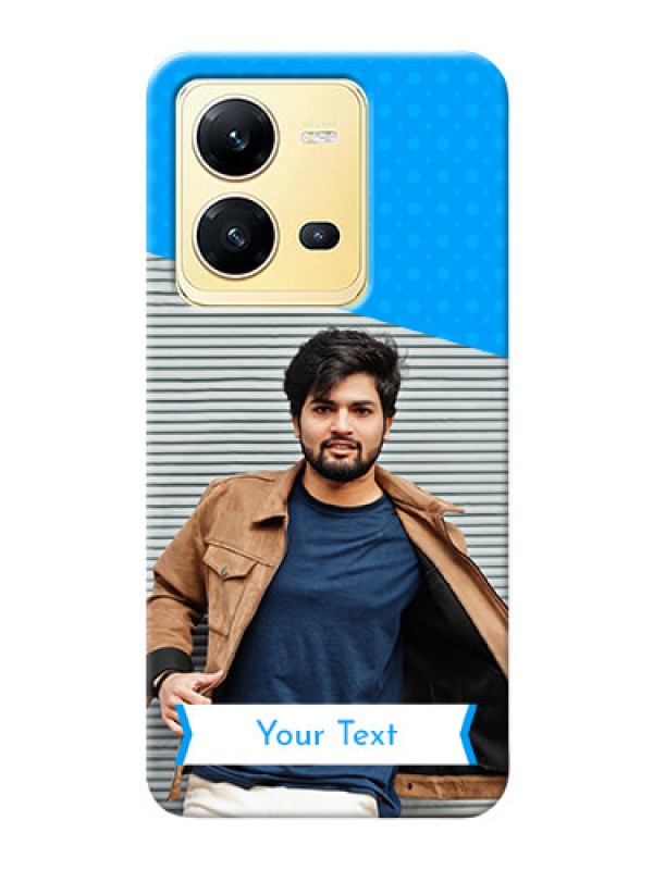 Custom Vivo V25 5G Personalized Mobile Covers: Simple Blue Color Dotted Design