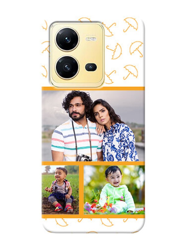Custom Vivo V25 5G Personalised Phone Cases: Yellow Pattern Design