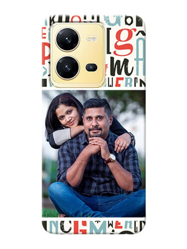 Custom Vivo V25 5G custom mobile phone covers: Alphabet Design