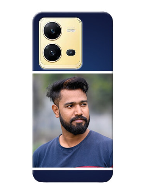 Custom Vivo V25 5G Mobile Cases: Simple Royal Blue Design
