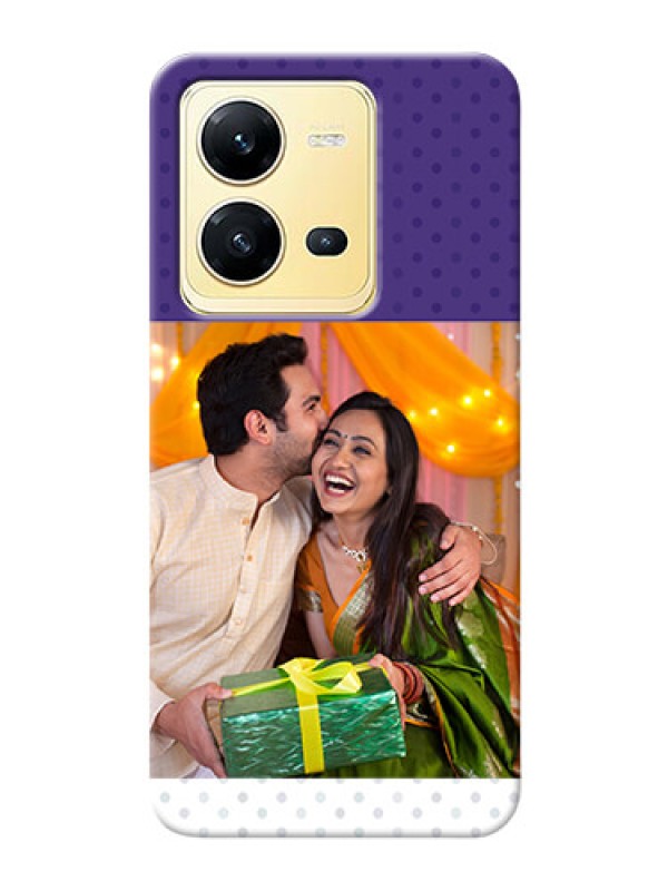 Custom Vivo V25 5G mobile phone cases: Violet Pattern Design