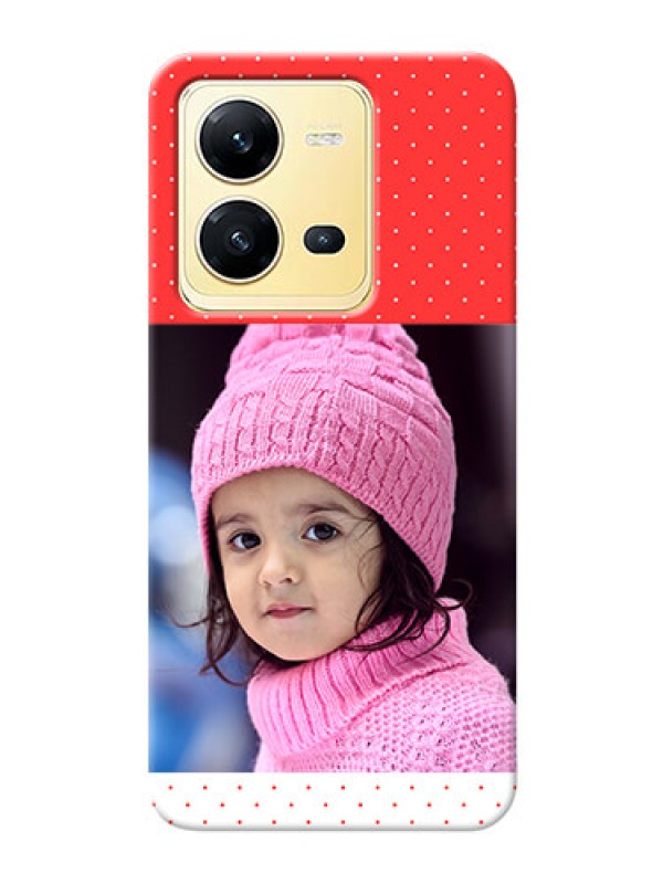 Custom Vivo V25 5G personalised phone covers: Red Pattern Design