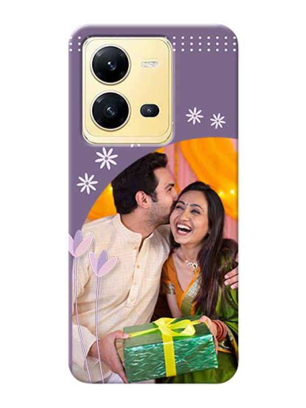 Custom Vivo V25 5G Phone covers for girls: lavender flowers design 