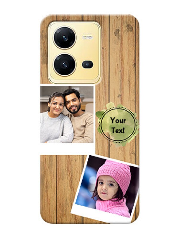 Custom Vivo V25 5G Custom Mobile Phone Covers: Wooden Texture Design