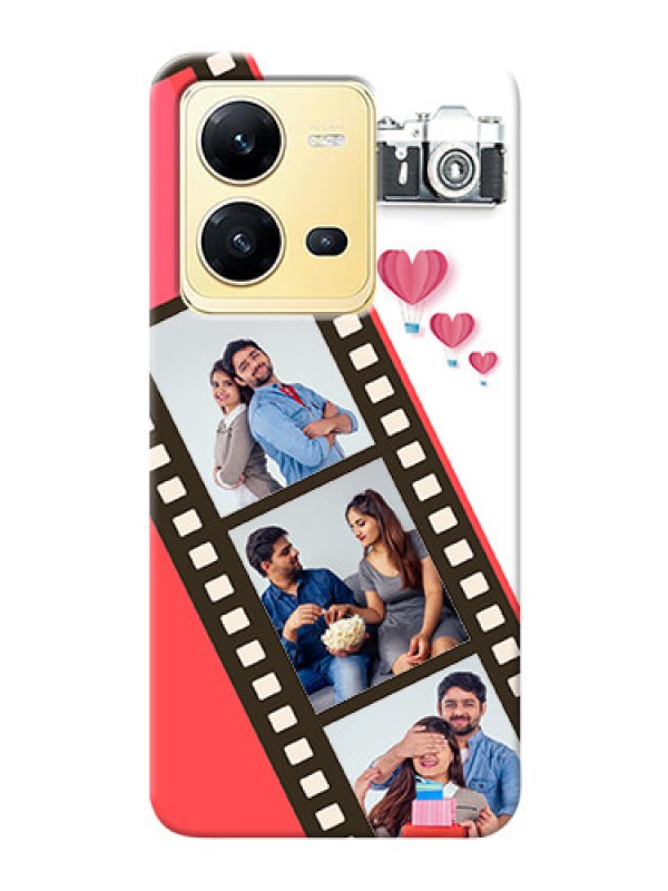 Custom Vivo V25 5G custom phone covers: 3 Image Holder with Film Reel