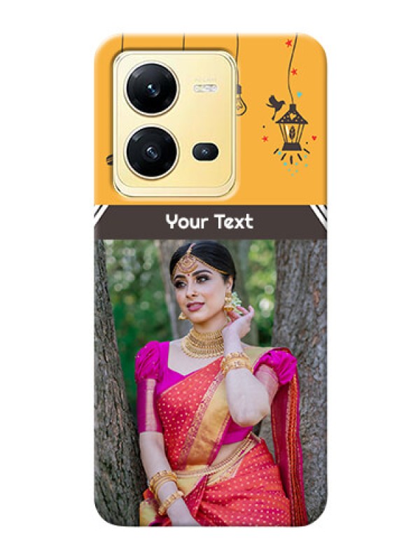 Custom Vivo V25 5G custom back covers with Family Picture and Icons 