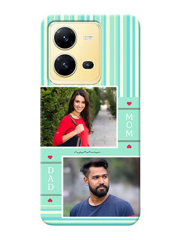 Custom Vivo V25 5G custom mobile phone covers: Mom & Dad Pic Design