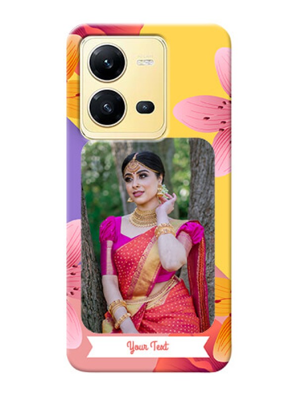 Custom Vivo V25 5G Mobile Covers: 3 Image With Vintage Floral Design